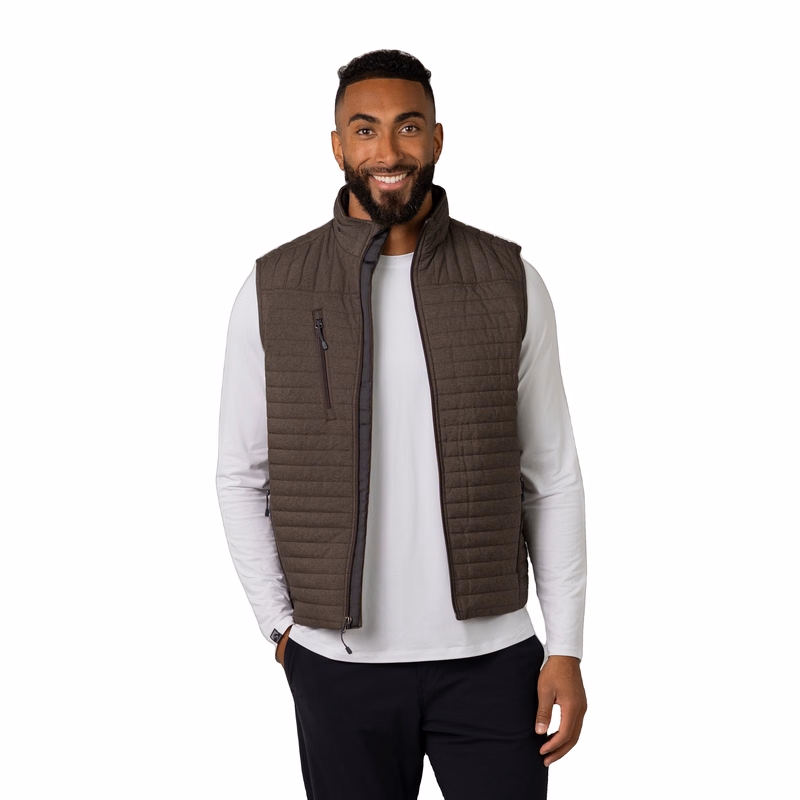 Storm Creek Men's Front Runner 120 GSM Heather Insulated Quilted Vest