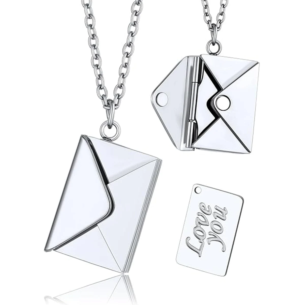 Personalized Envelope Locket Necklace 1