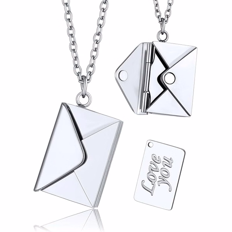 Personalized Envelope Locket Necklace