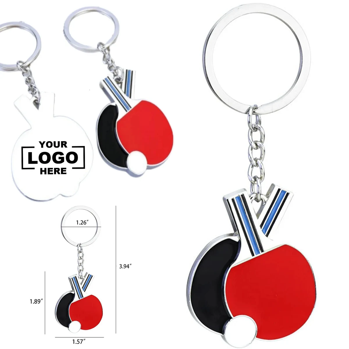 Mini Table Tennis Paddle Keychain 1