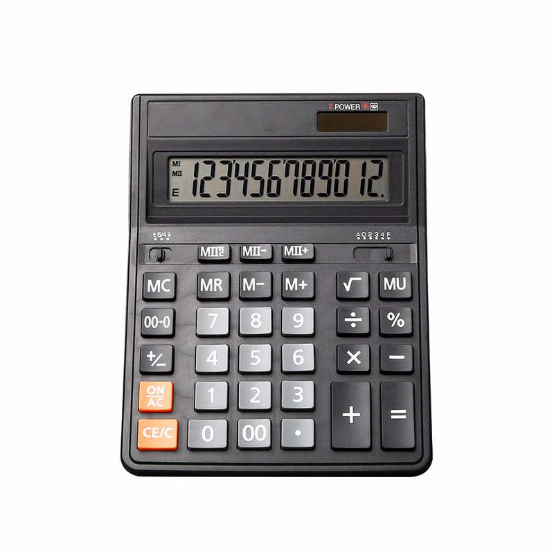 12-Digit Display solar Battery Dual Power Calculator