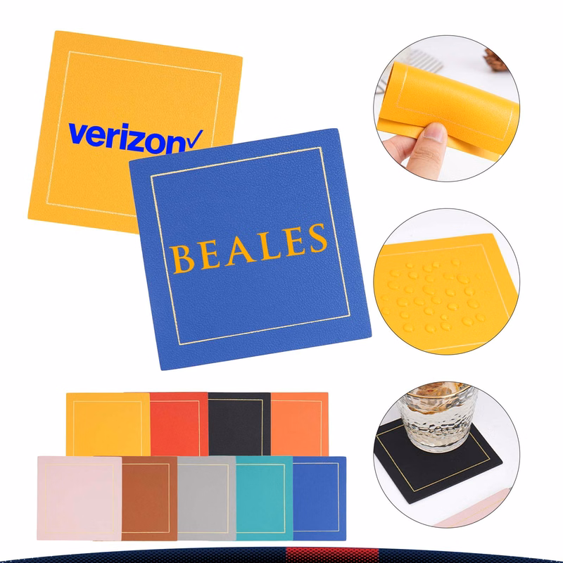 Square PU Leather Coaster
