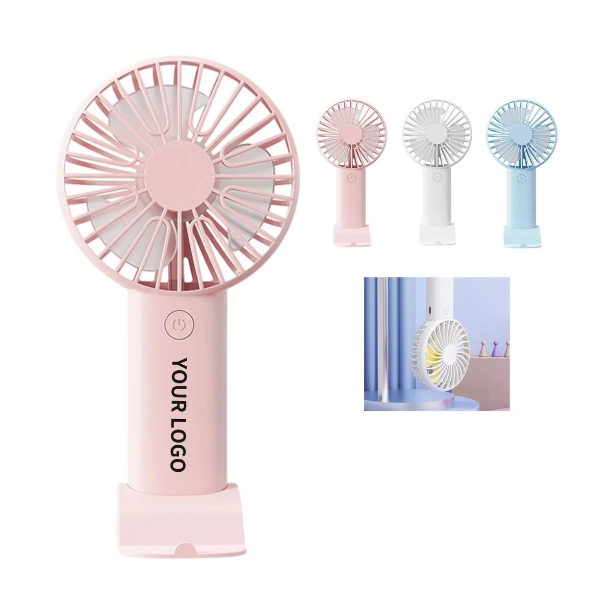 Personal Plastic Fan with Silkscreen Logo 1