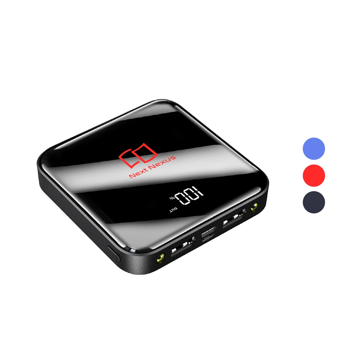 10000 mAh Thin Small Glass Power Bank with digital display 1