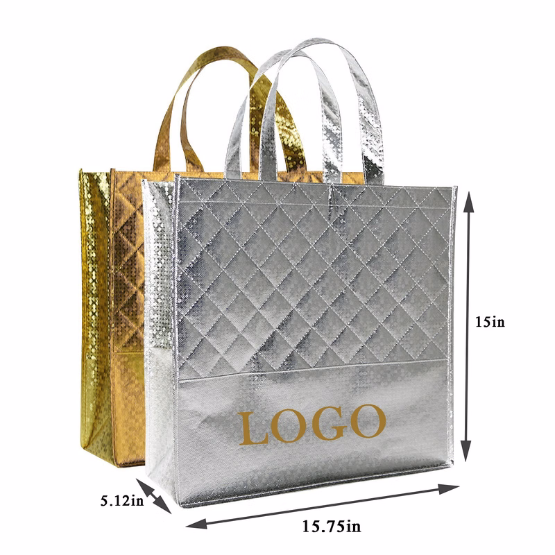 Elegant Non-woven Tote Bag, Shining Party Favor Bags