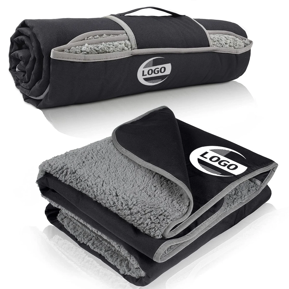 Custom Foldable Waterproof Outdoor Sherpa Blanket 1