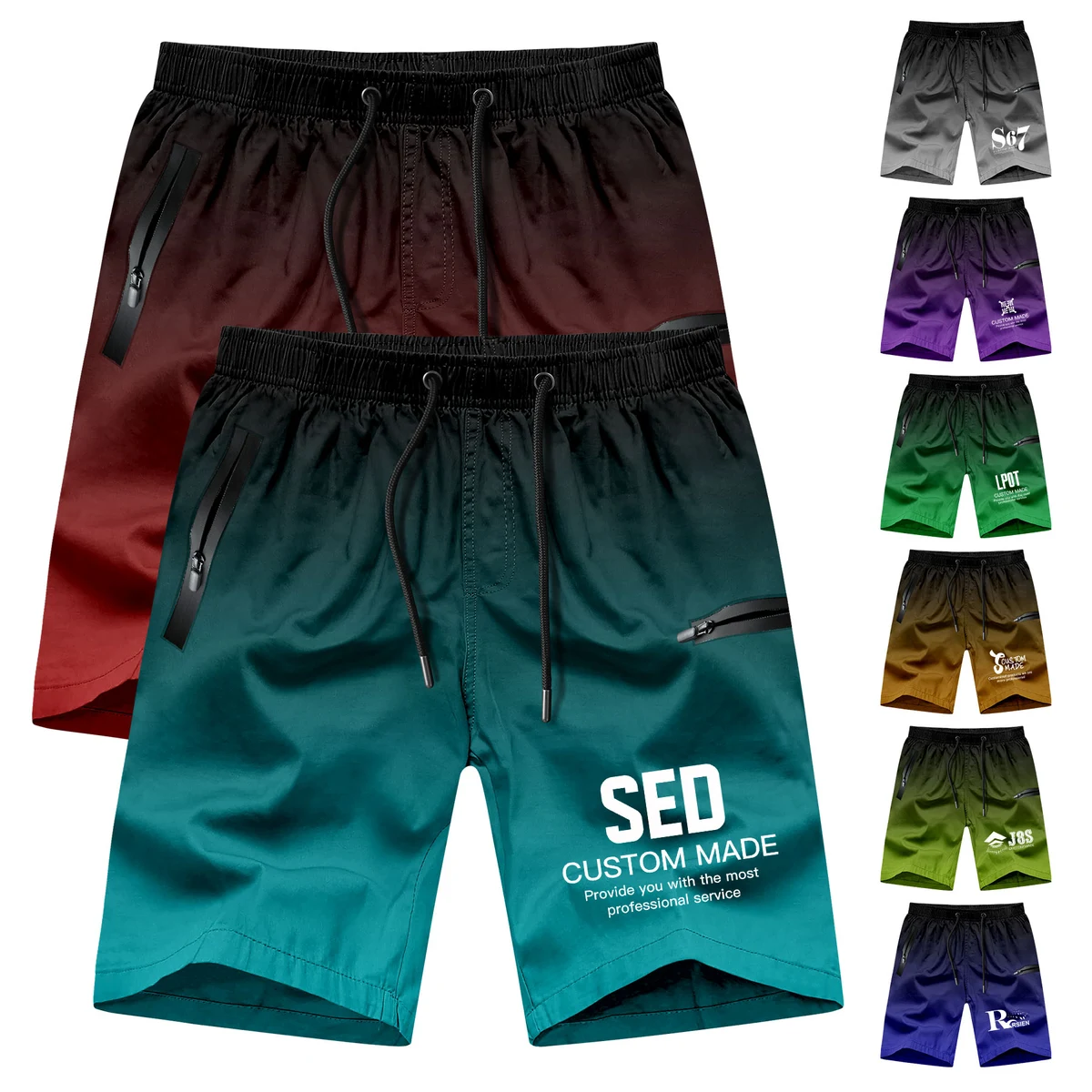 Dye SublimationDrawstring Casual Summer Beach Shorts, custom shorts with logo imprint 1