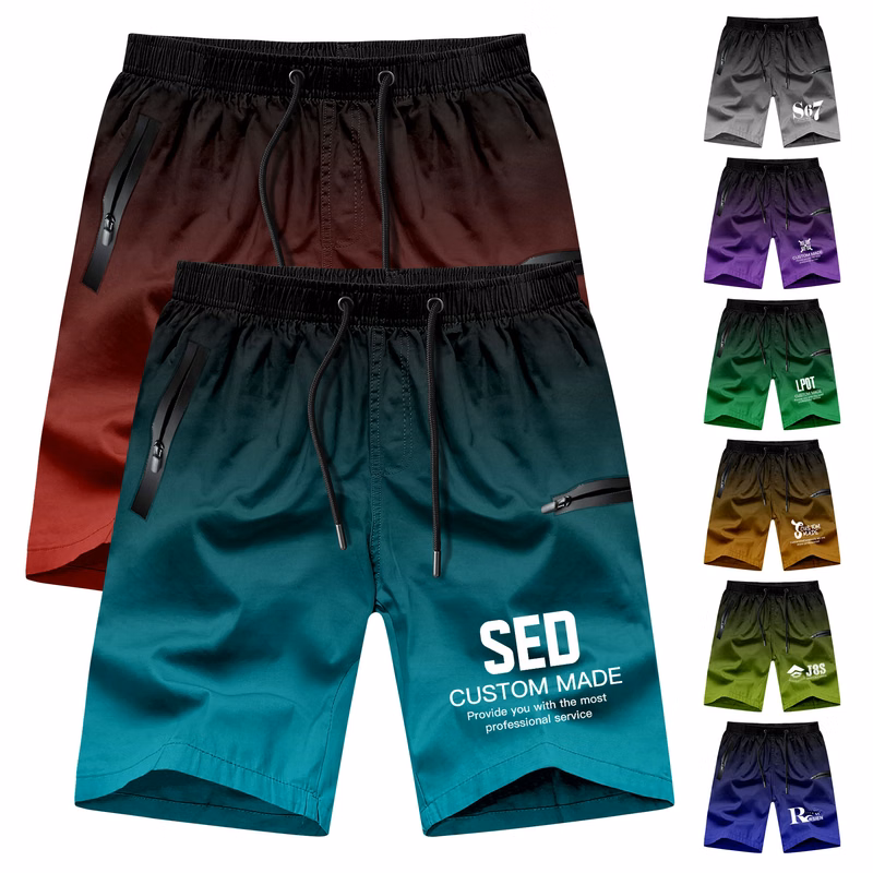 Dye SublimationDrawstring Casual Summer Beach Shorts