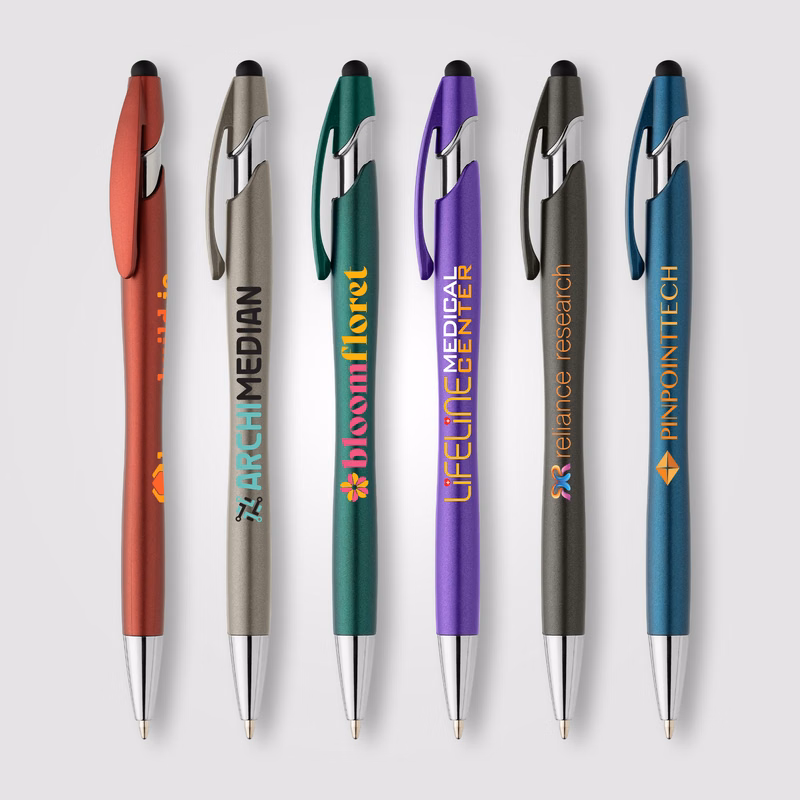 La Jolla Recycled Plastic Metallic Stylus Pen