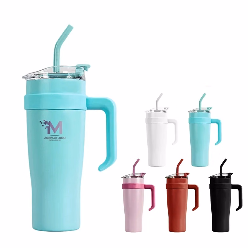 40oz Insulated Travel Mug with Lid and Straw