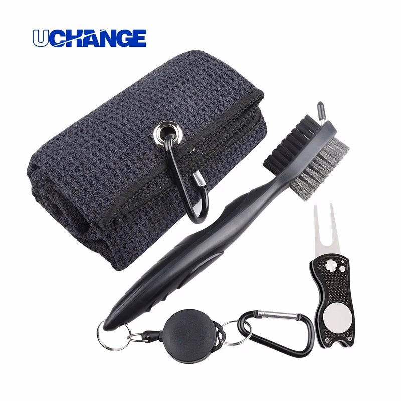 Premium Golf Club Cleaning Kit with Fork & Towel & Brush