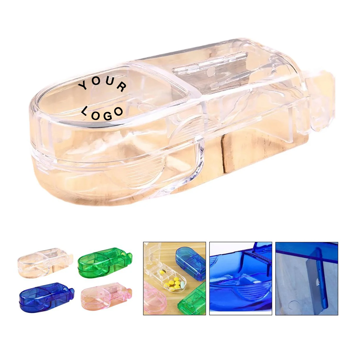 Plastic Pill Splitter Compact Safety Design 1