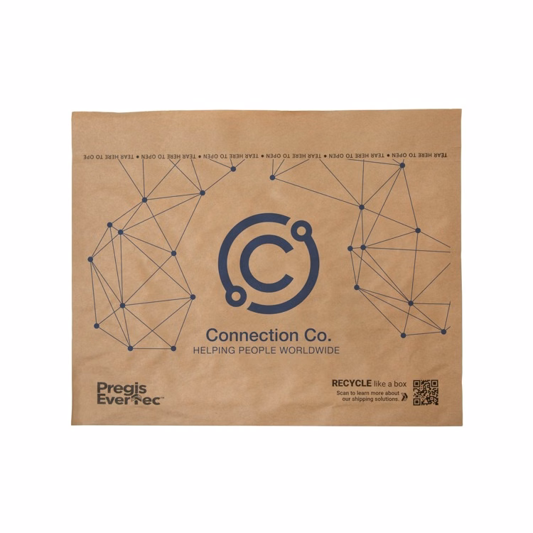 One Color Recyclable Cushioned Natural Paper Mailer (14" x 9")