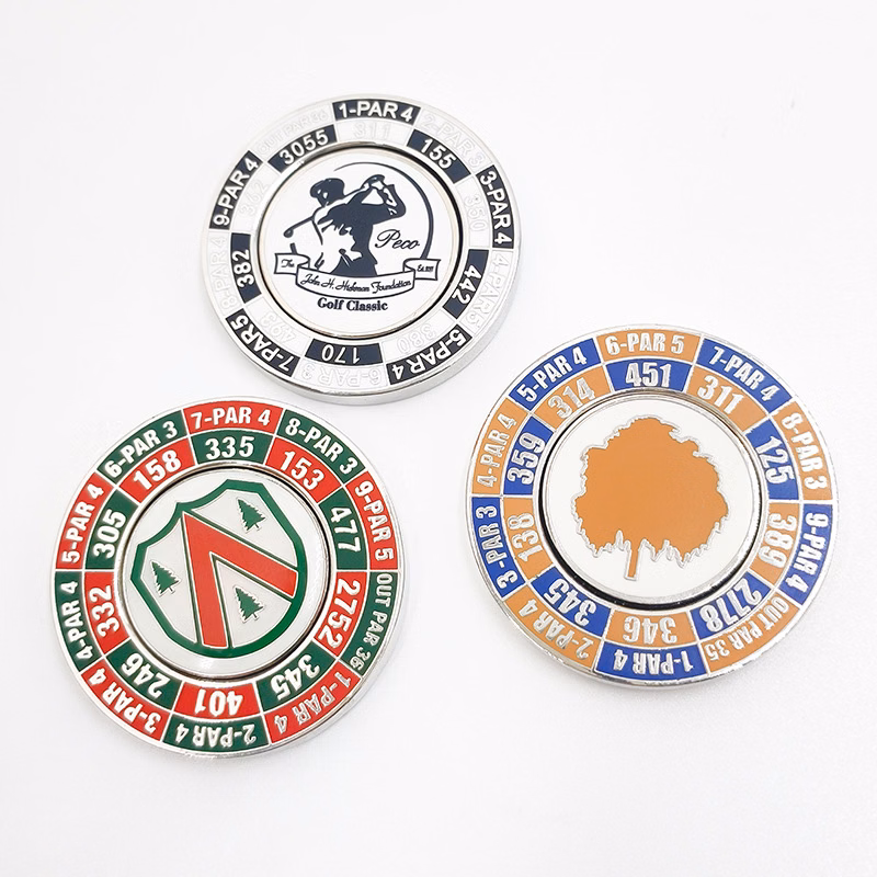 Metal Poker Chip with Magnetic Ball Marker