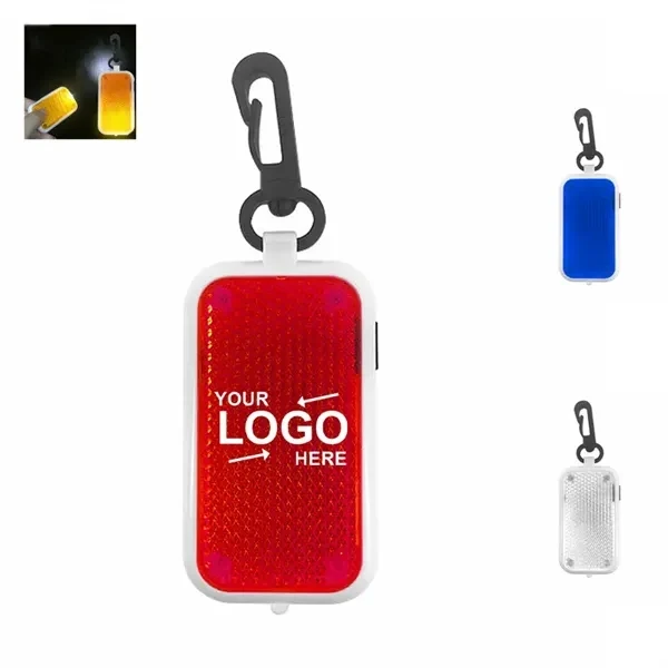 Custom LED Reflective Safety Keychain Pendant with Carabiner — Outdoor Protection 1
