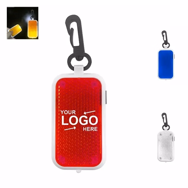 Custom LED Reflective Safety Keychain Pendant with Carabiner — Outdoor Protection