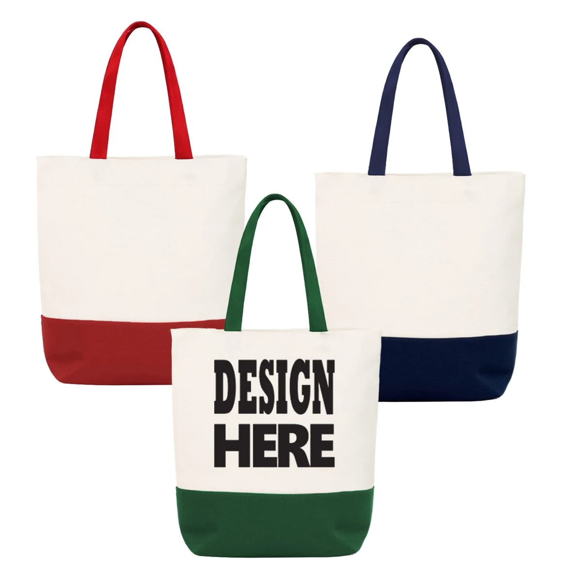 Reusable Patchwork Canvas Tote Bag, custom tote bag with logo imprint 1