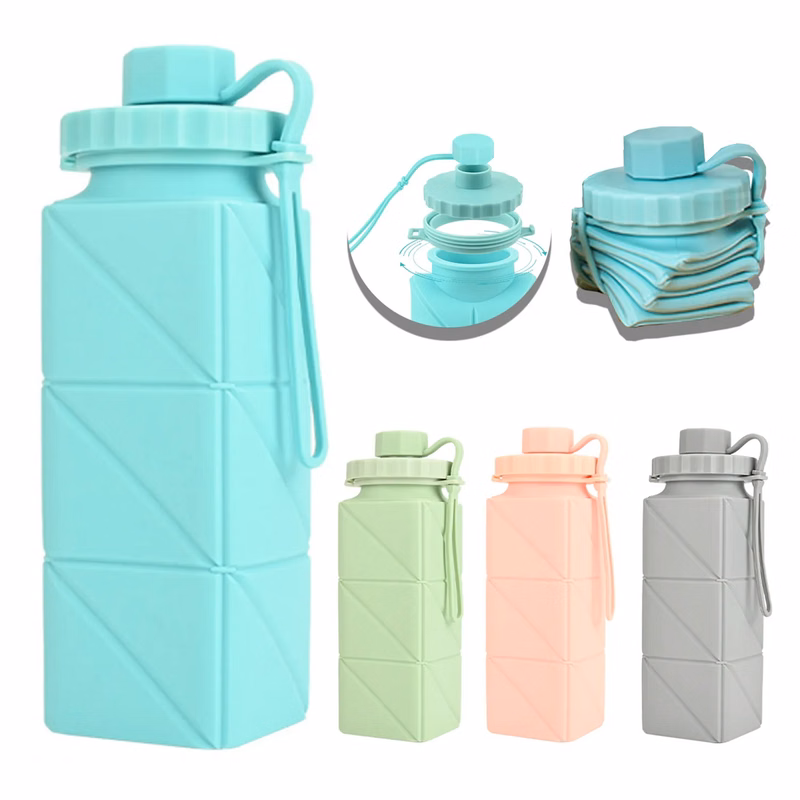 BPA-Free Leak-Proof Silicone Foldable Water Bottle Cup