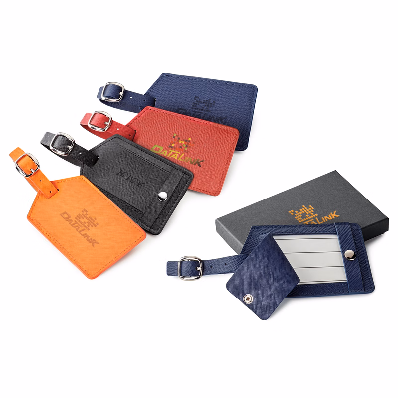 Toscano Genuine Leather Luggage Tag