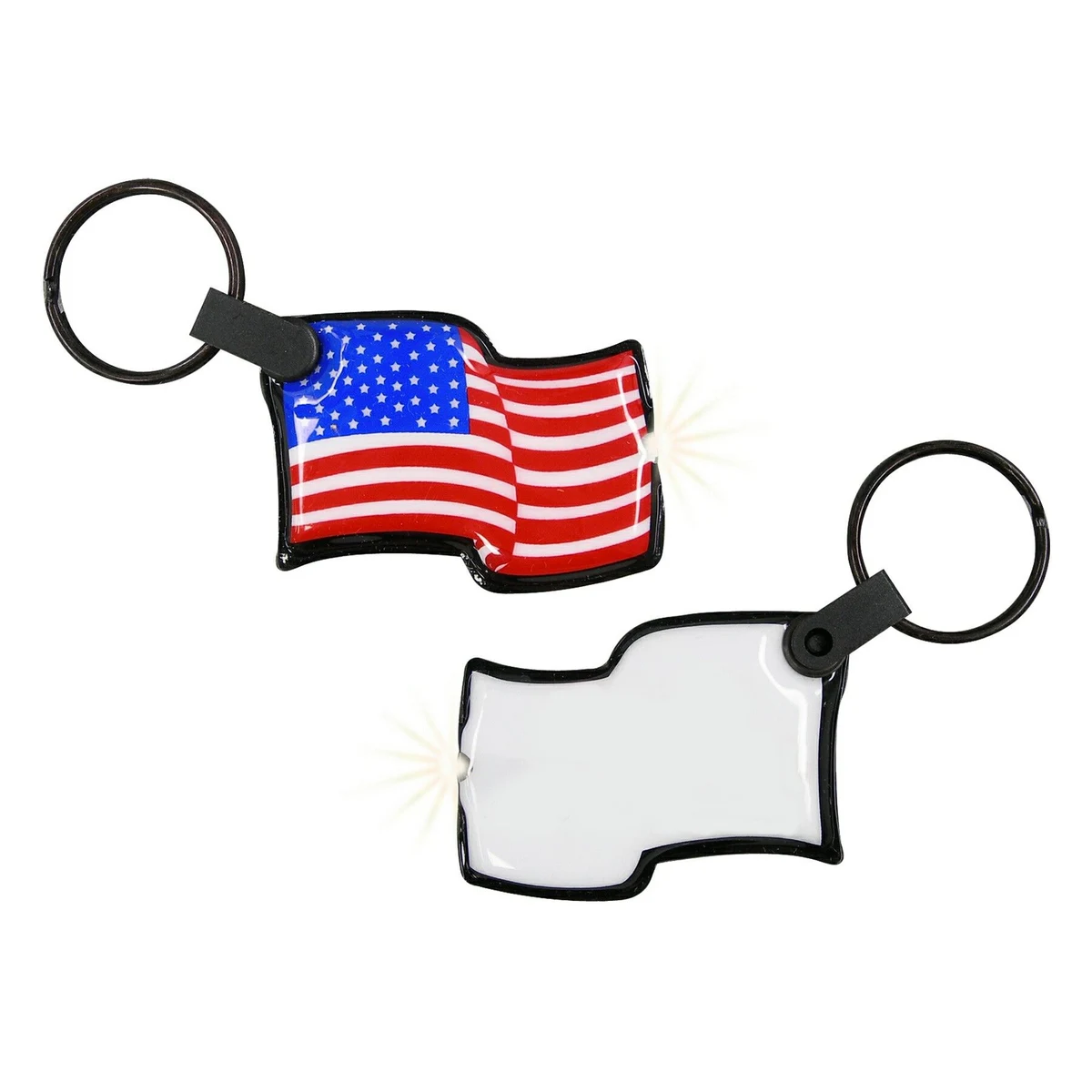 ShapeLights™ Color-A-Shape Key Ring Flashlight (Waving Flag) 1