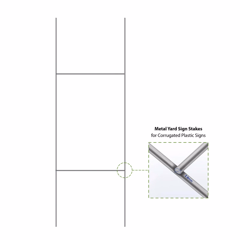 10"x30" H-Stake Hardware for Yard Signs