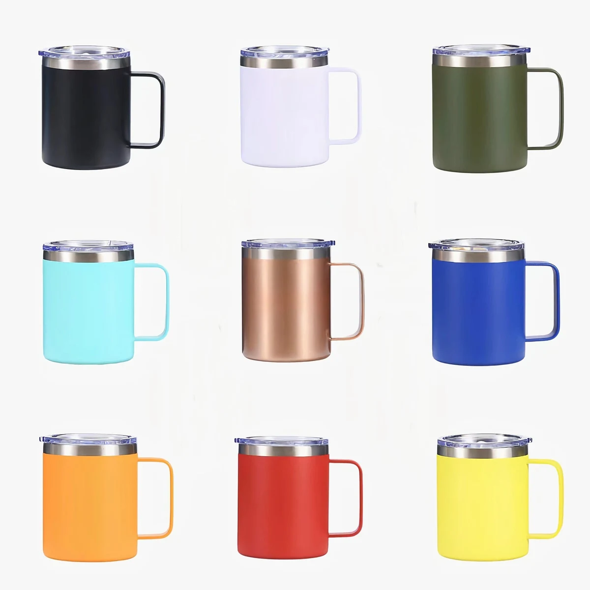 12oz Double Wall Stainless Steel Camping Mug 1