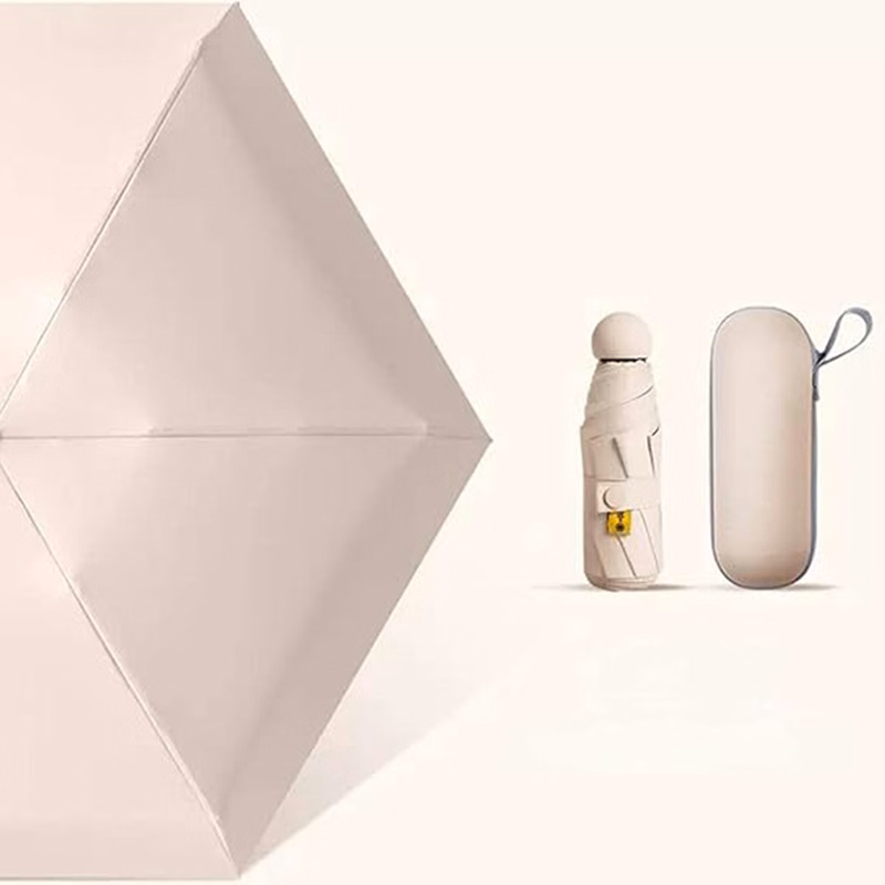 Vinyl six fracture laminated sun umbrella with storage box