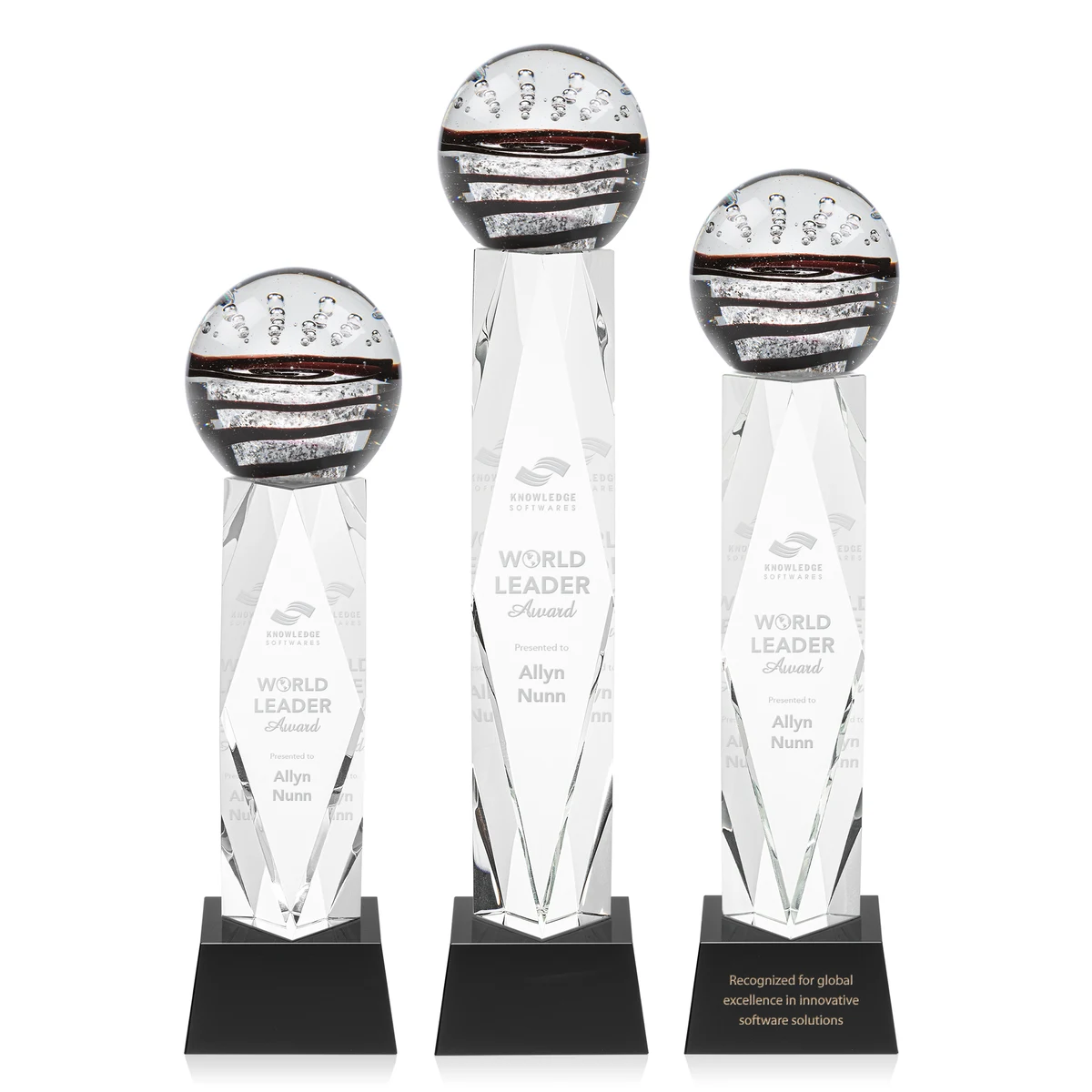 Serenity Award on Toscana Base - Black 1
