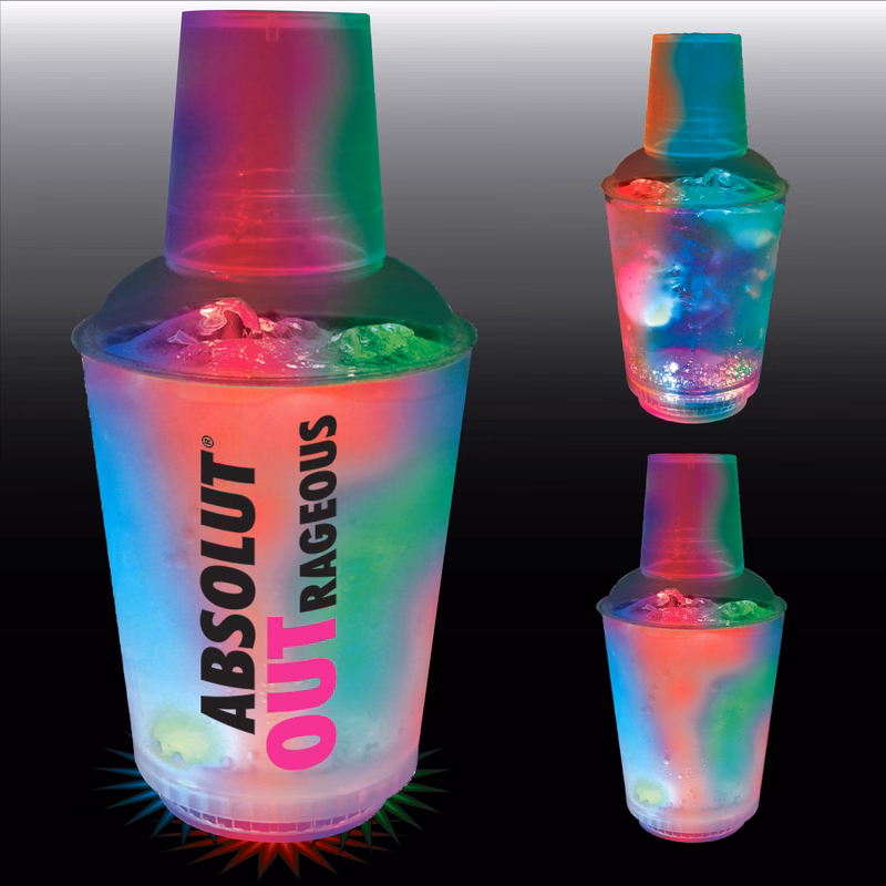 12oz 3-Light 3 Piece Plastic Cocktail Shaker