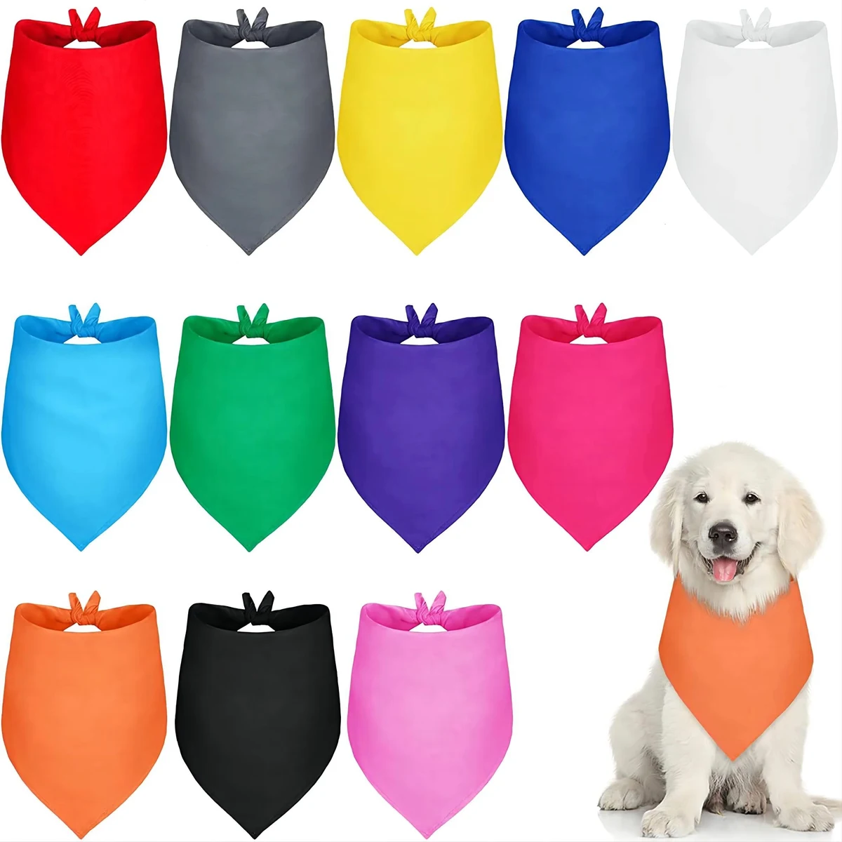 Pet Custom Polyester Doggie Bandana MOQ 100PCS 1