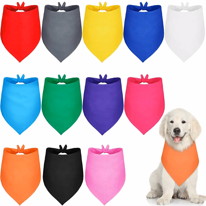 Pet Custom Polyester Doggie Bandana MOQ 100PCS