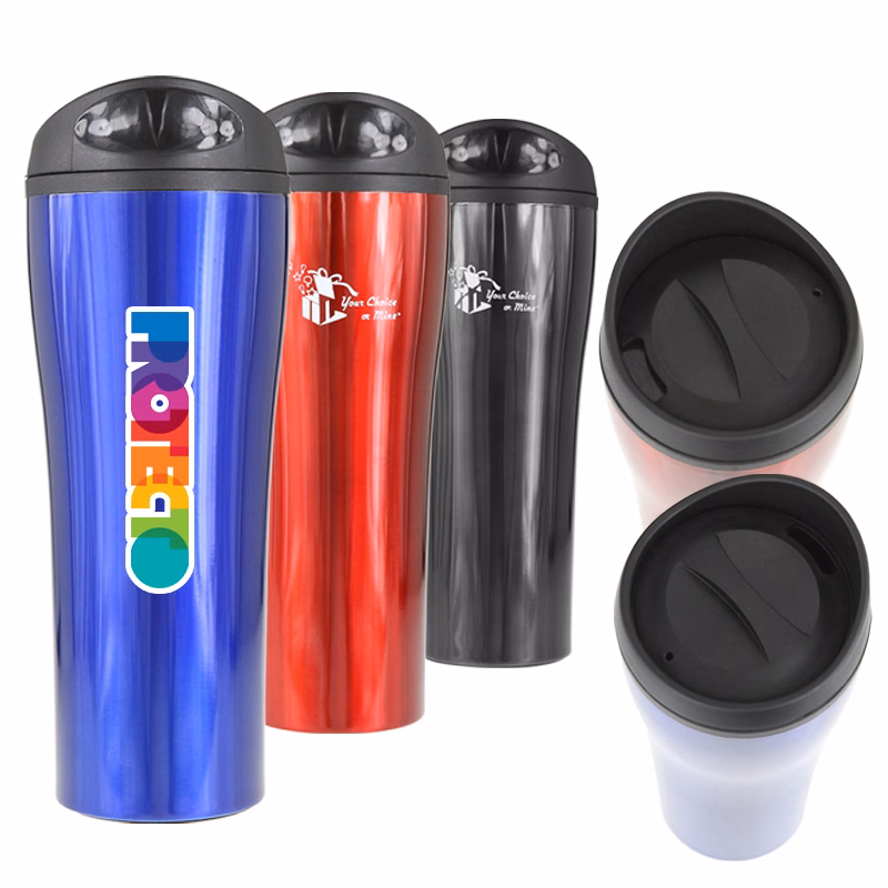 16 Oz. Madison Double Wall Stainless Steel Tumbler (Red)