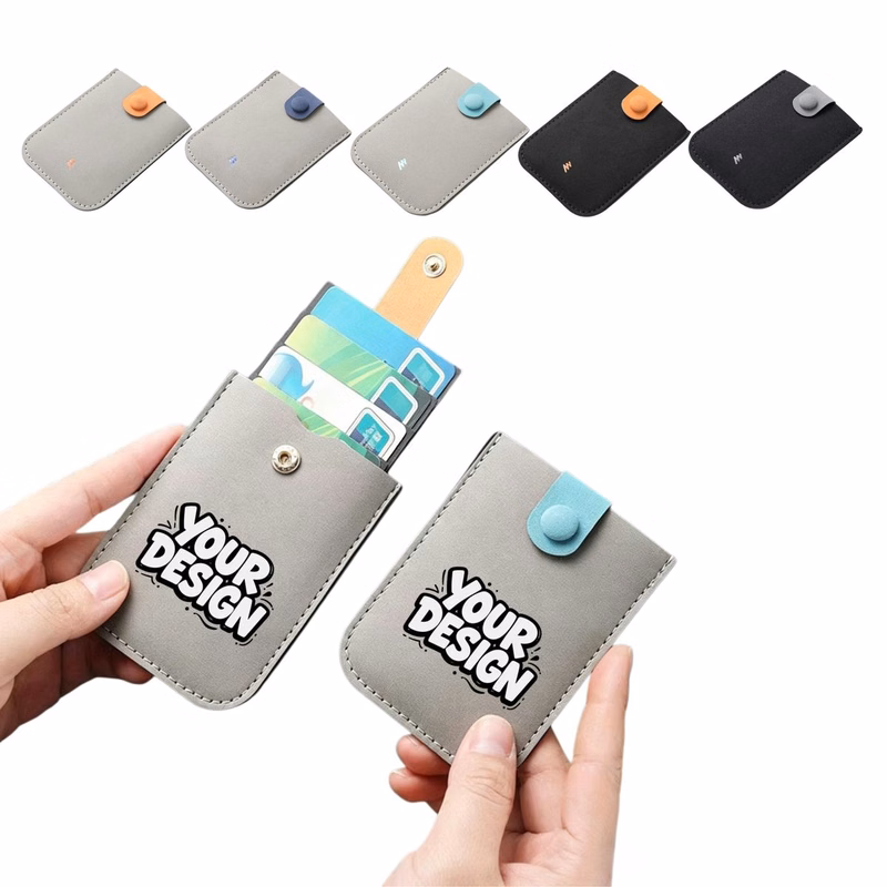 Slim PU 5 Cards Business Card Holder