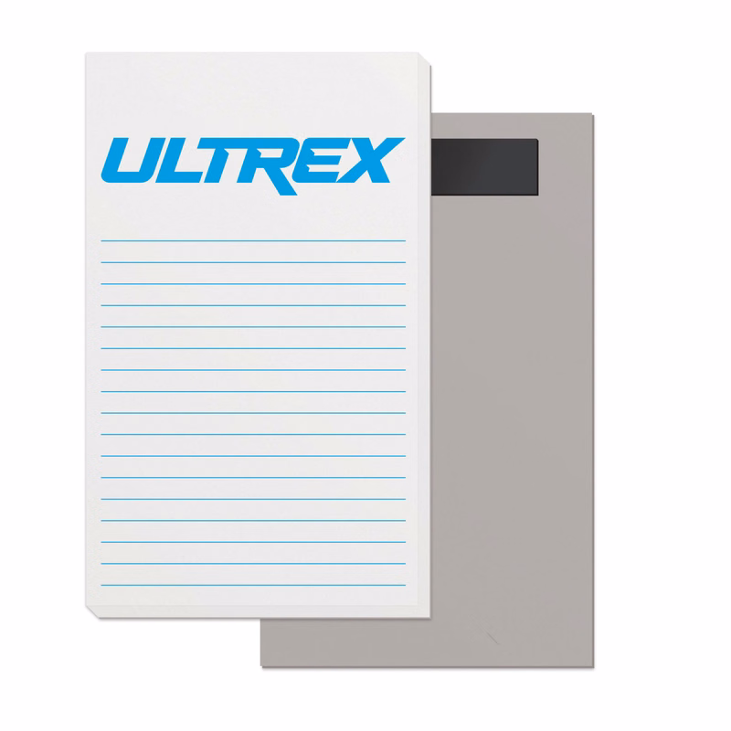 50 Page Magnetic Note-Pads with Cyan Blue Imprint (3"x5")
