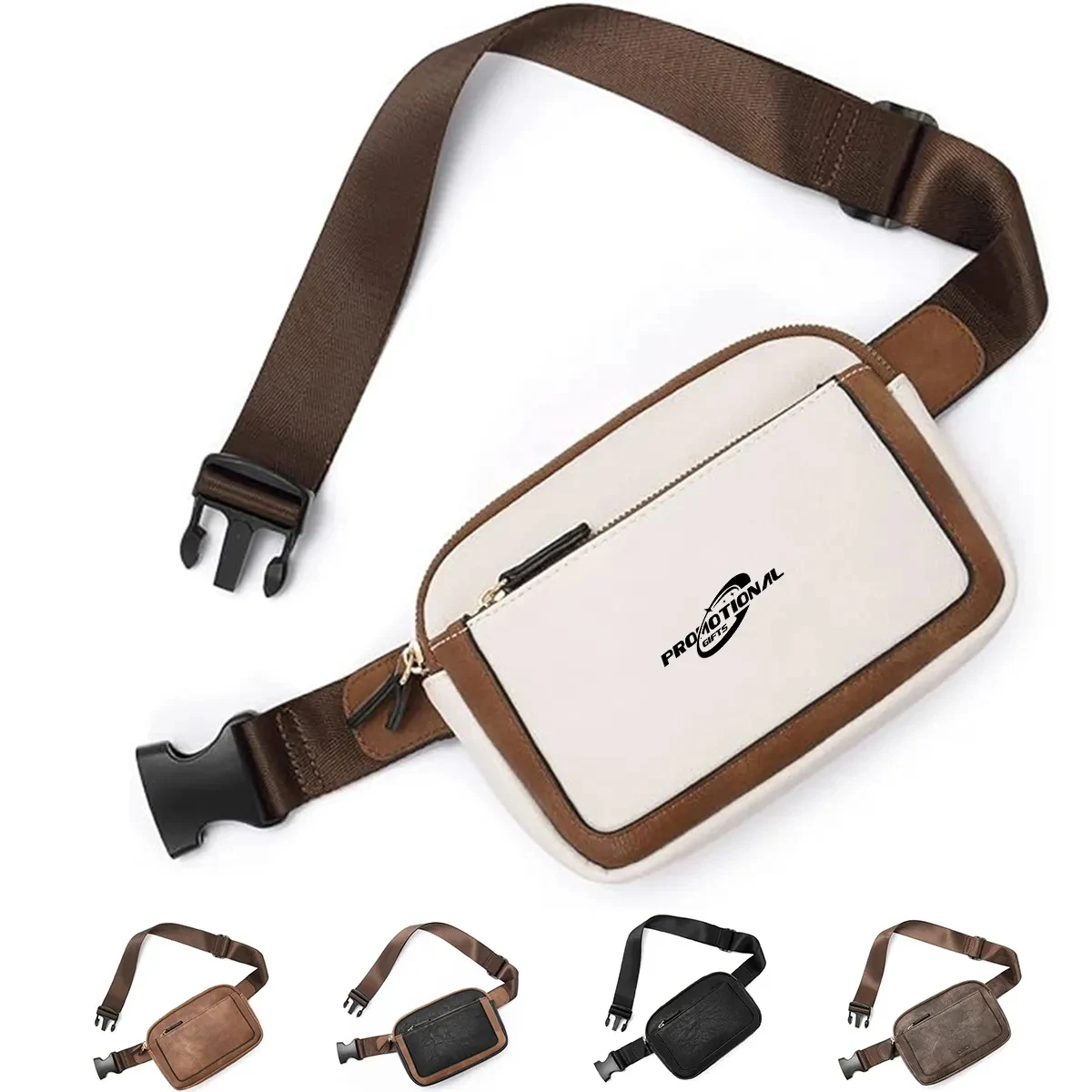 Vegan Leather Crossbody Waist Belt Bag 1