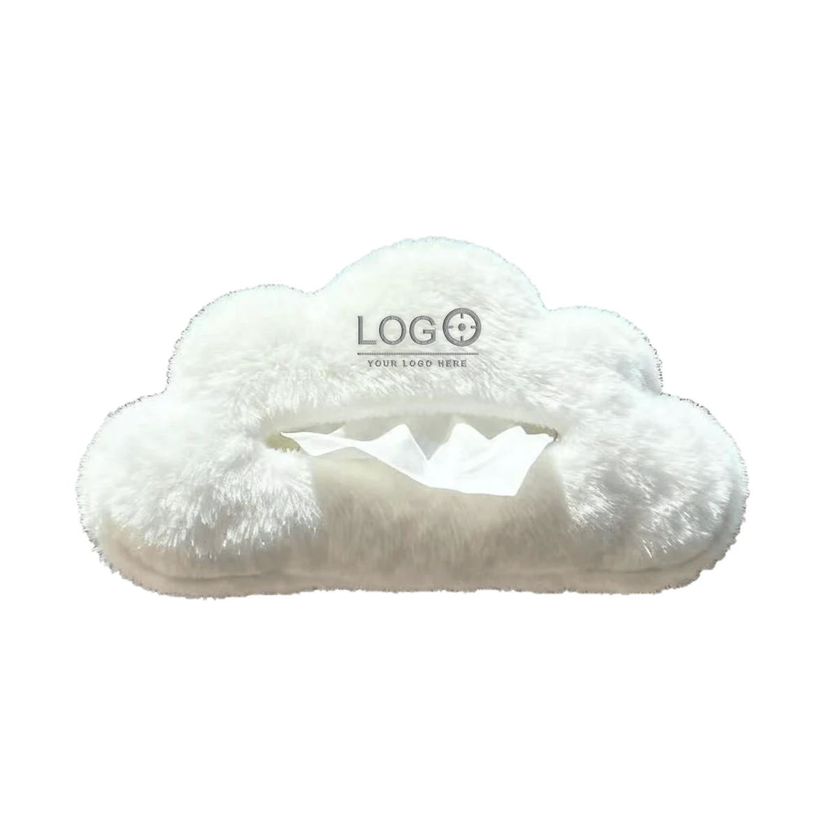 Cloud-Shaped Car Tissue Box with Suction Cup 1