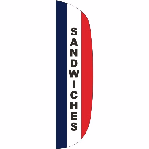 "SANDWICHES" 3' x 12' Message Flutter Flag
