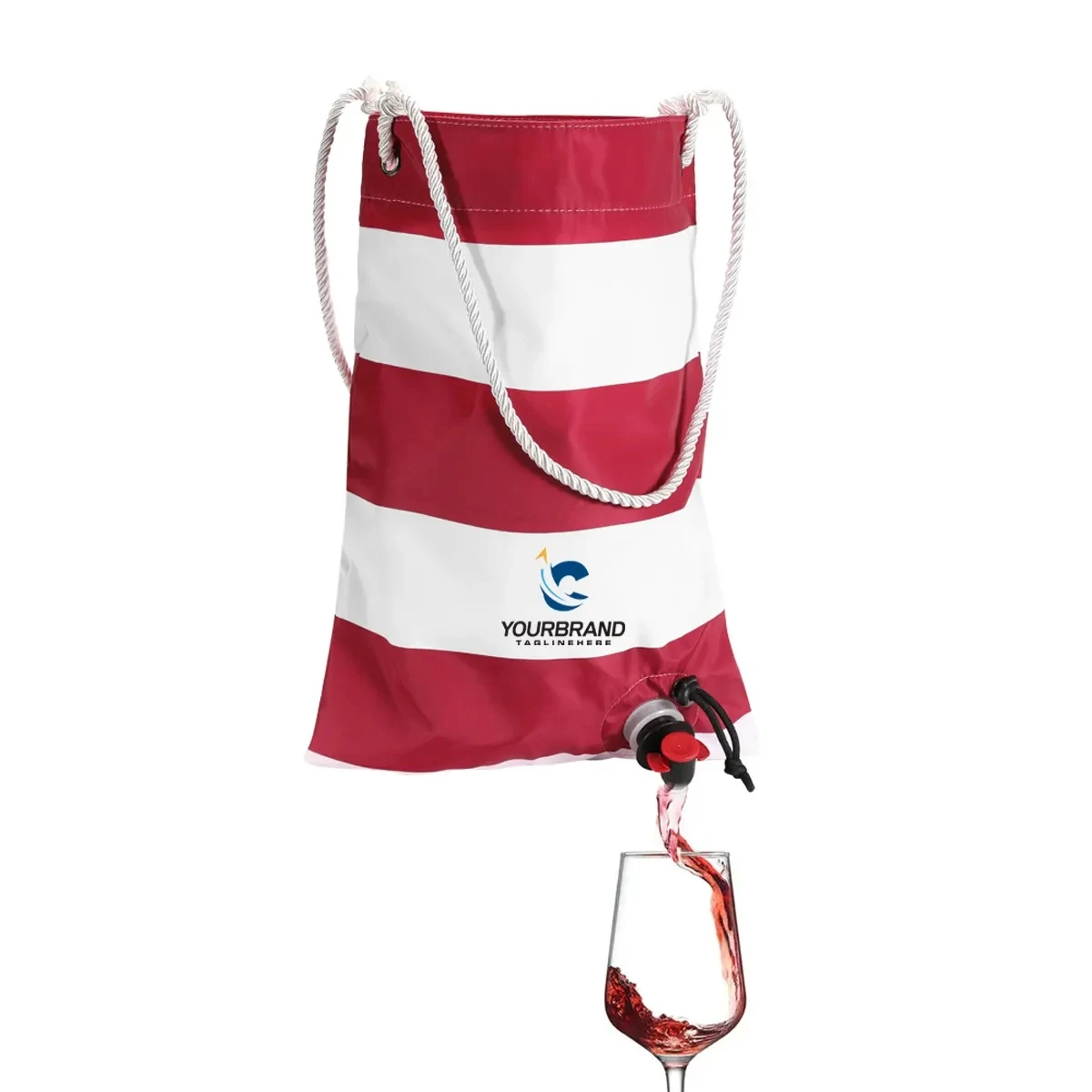 Christmas Insulated Red Wine Beach Bag 1