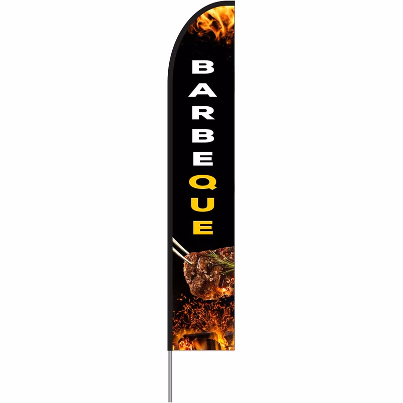 Barbeque Flag Kit 15' Feet Feather Flag Sign Outdoor Banner