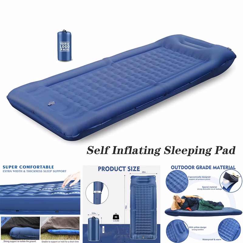 Built-in Pump Self Inflating Thick 5 Inch Ultralight Camping Sleeping Pad