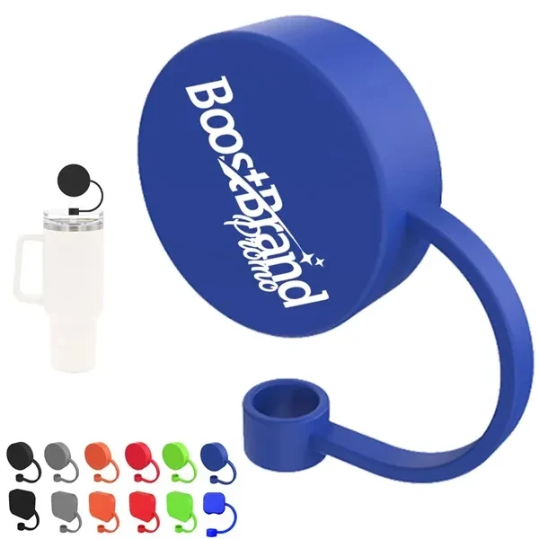 Custom Food-Grade Silicone Straw Lid with Dustproof Cover — Beverage Accessory 1
