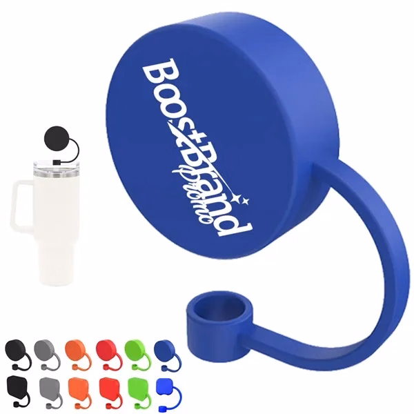 Custom Food-Grade Silicone Straw Lid with Dustproof Cover — Beverage Accessory
