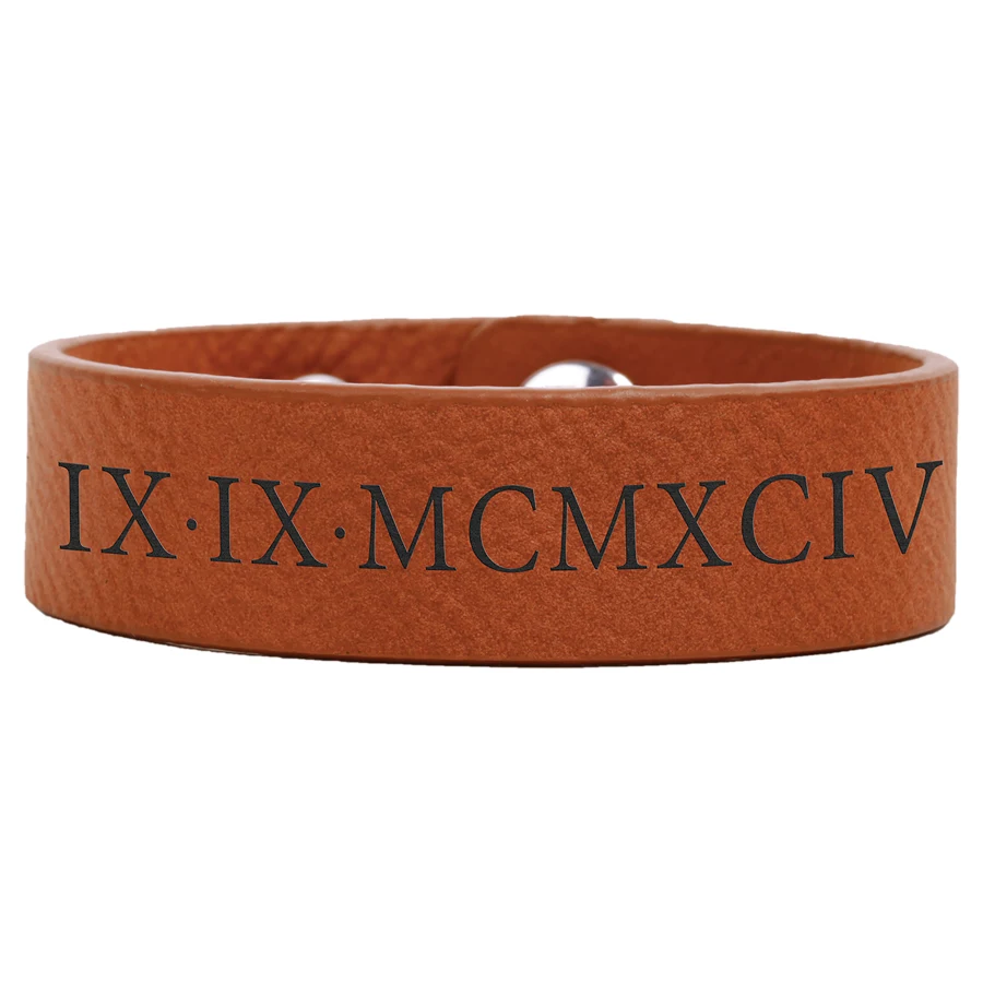 8 1/2" x 3/4" Rawhide Leatherette Youth Cuff Bracelet 1
