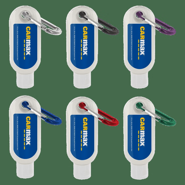 1.9 oz SPF 50 Sunscreen in Clear Bottle with Carabiner