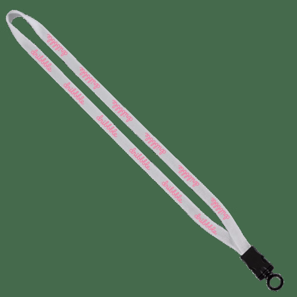 1/2" Cotton Lanyard with Plastic Snap-Buckle Release & O-Ring