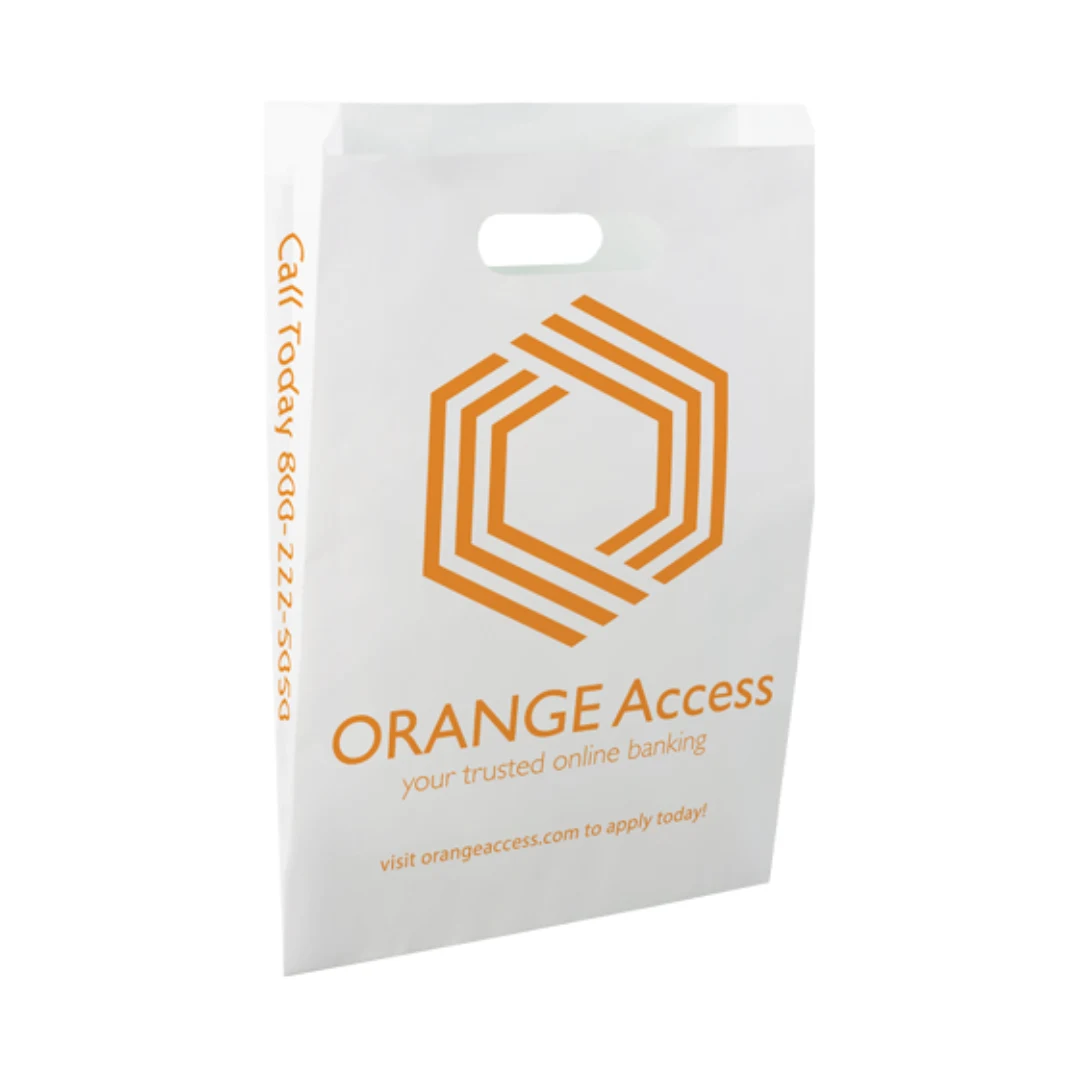 One Color 1-Sided Merchant Paper Bags (9" x 13" x 2.5") 1