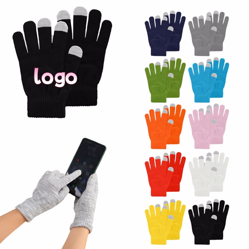 Touchscreen Acrylic Knit Gloves