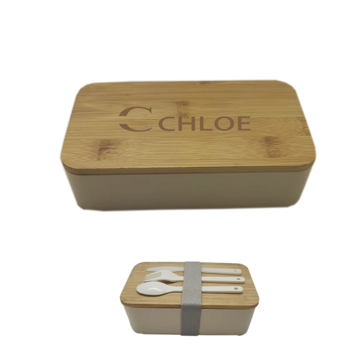 Bamboo Bento Box With Spoon 1