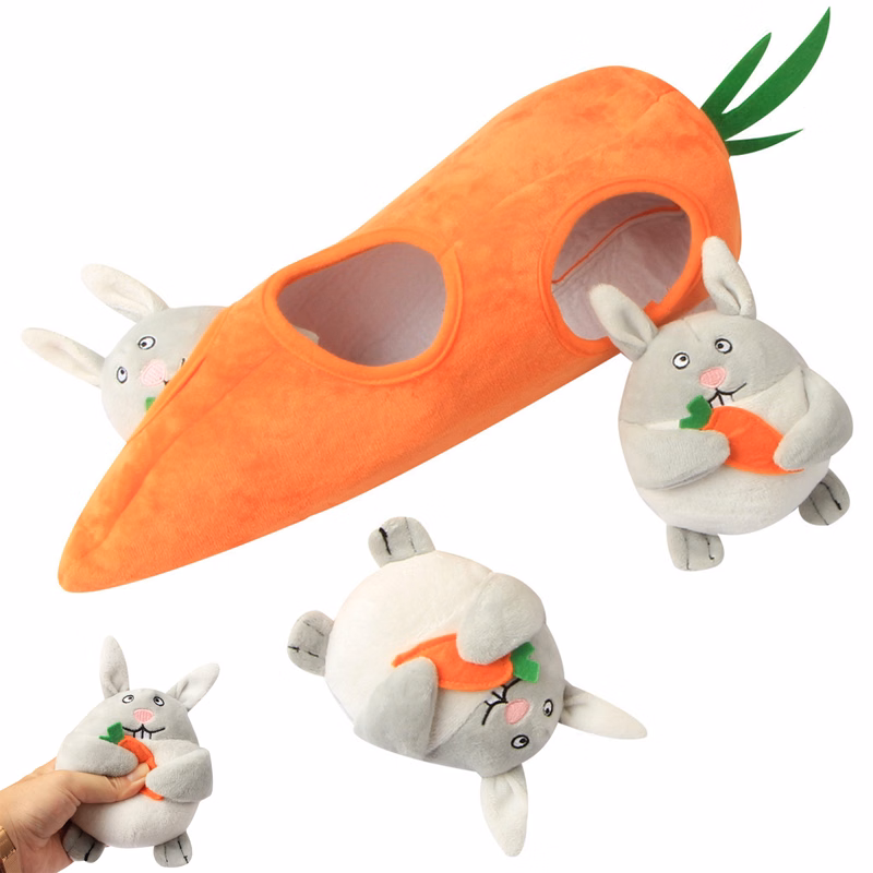 Custom Hide and Seek Dog Plush Toys with Your Own Design