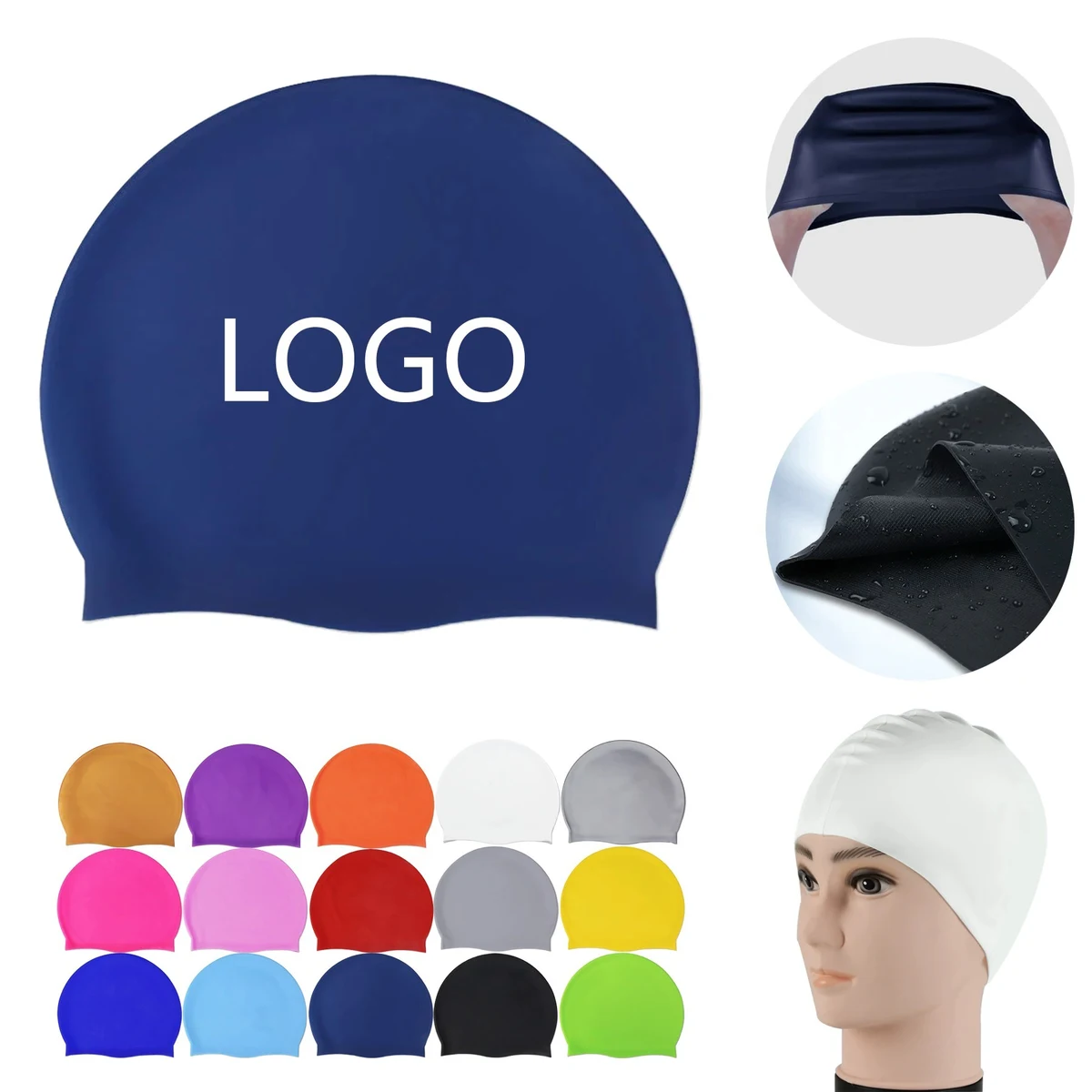 Classic Unisex Soft Silicone Swim Cap 1